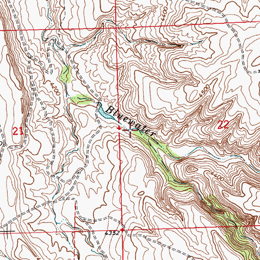 Topographic Map of Frosty Jack Creek, MT