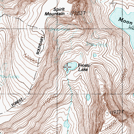 Topographic Map of Frosty Lake, MT
