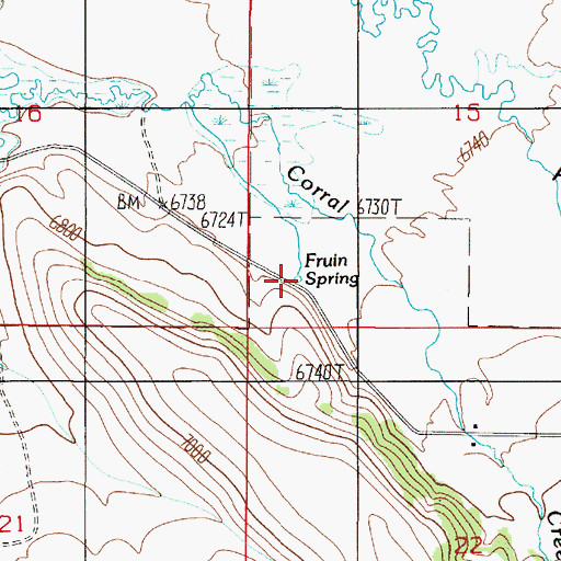 Topographic Map of Fruin Spring, MT