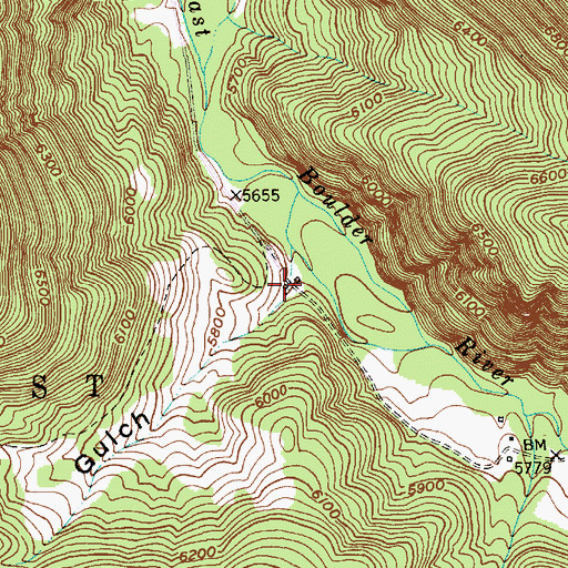 Topographic Map of Fuller Gulch, MT