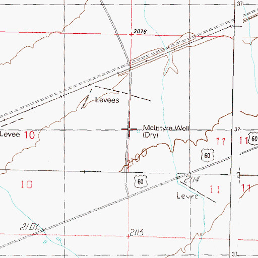 Topographic Map of McIntyre Well, AZ