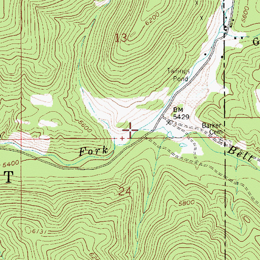 Topographic Map of Galena Creek, MT