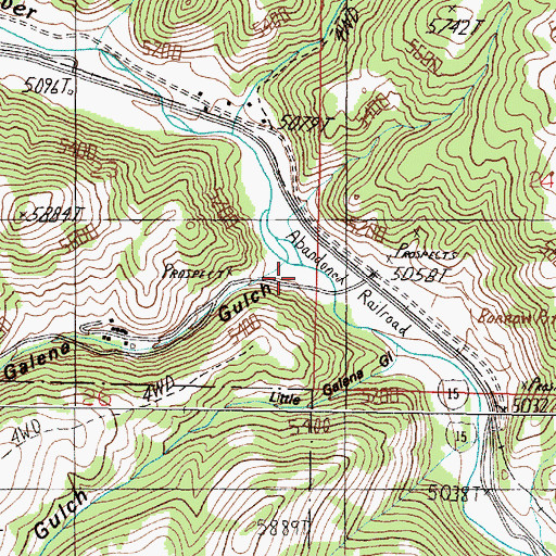 Topographic Map of Galena Gulch, MT