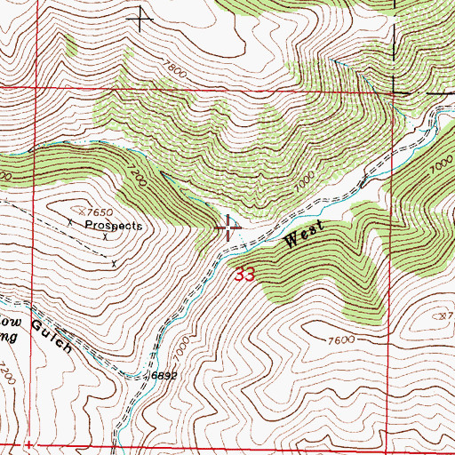 Topographic Map of Gallagher Gulch, MT
