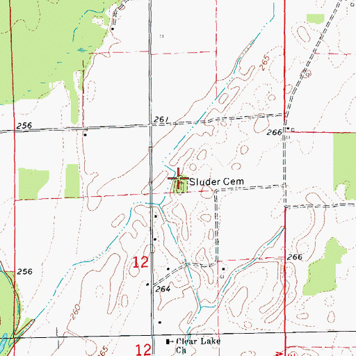 Topographic Map of Jenkins Cemetery, AR