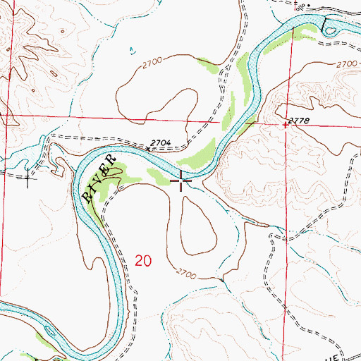 Topographic Map of Garden Creek, MT