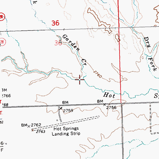 Topographic Map of Garden Creek, MT