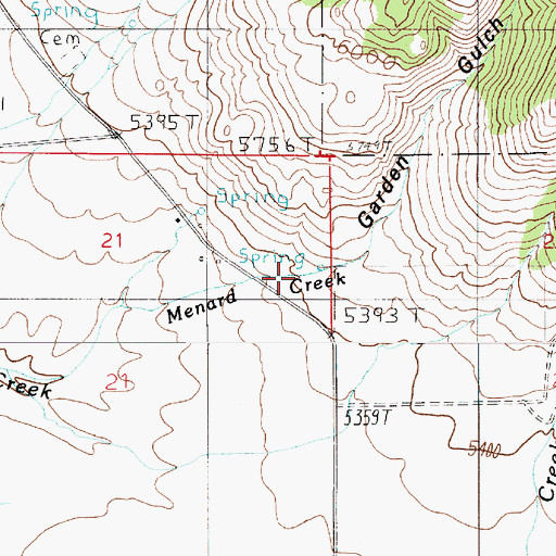 Topographic Map of Garden Gulch, MT