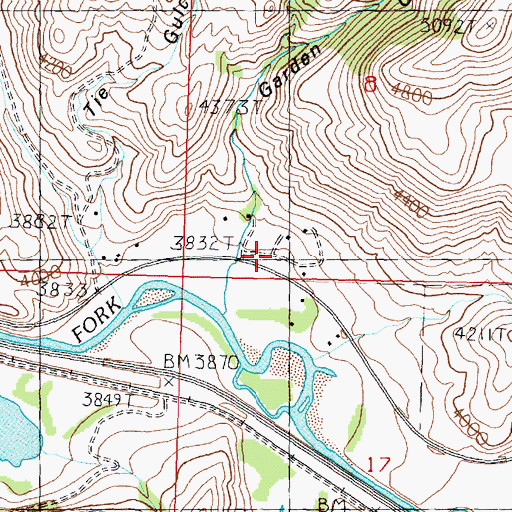 Topographic Map of Garden Gulch, MT