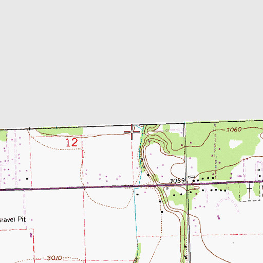 Topographic Map of Garnier Creek, MT