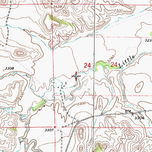 Topographic Map of Gaskill Creek, MT