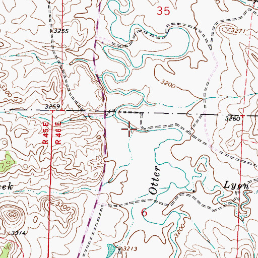 Topographic Map of Gate Creek, MT