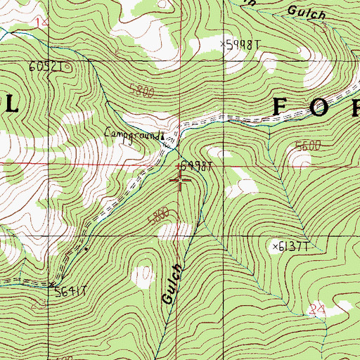 Topographic Map of Gatlin Gulch, MT