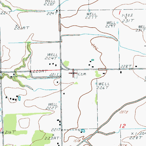 Topographic Map of Smith Chapel Methodist Church, AR