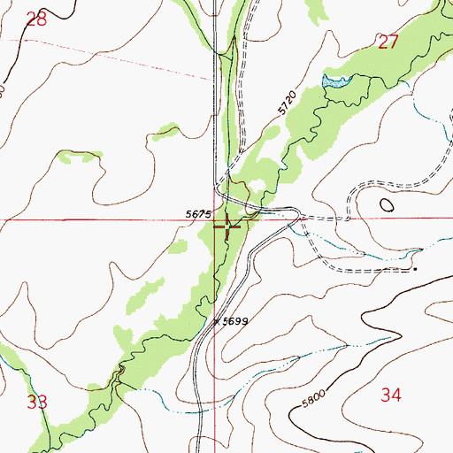 Topographic Map of Geis Creek, MT