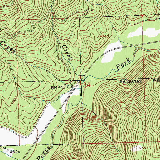 Topographic Map of Gemmell Creek, MT