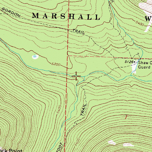 Topographic Map of George Creek, MT