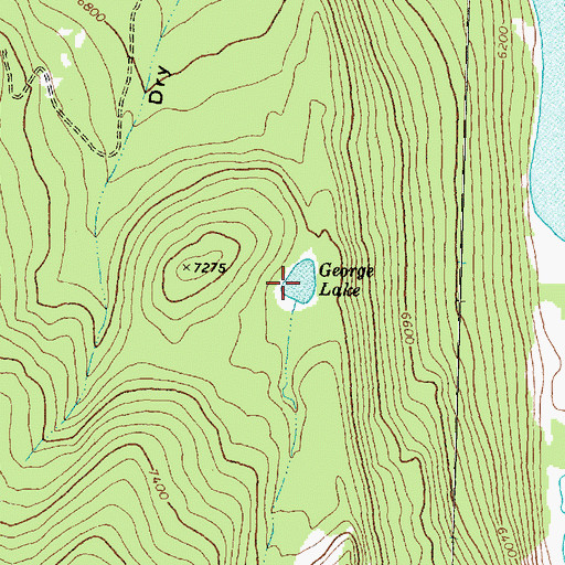 Topographic Map of George Lake, MT