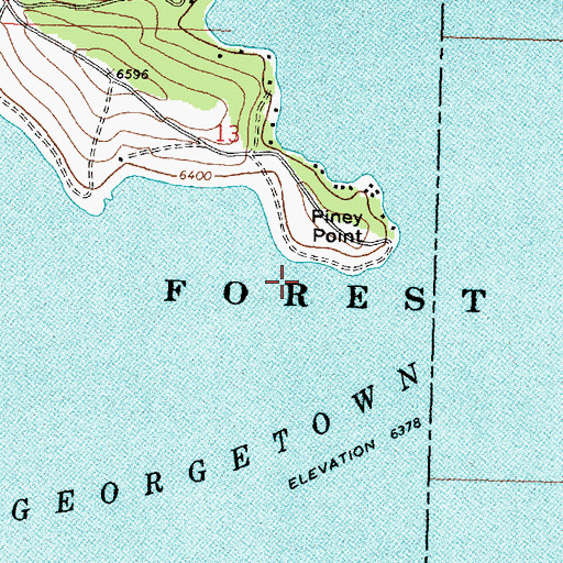 Topographic Map of Georgetown Lake, MT