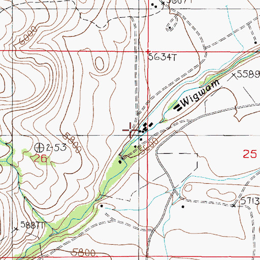 Topographic Map of Gerard Ranch, MT