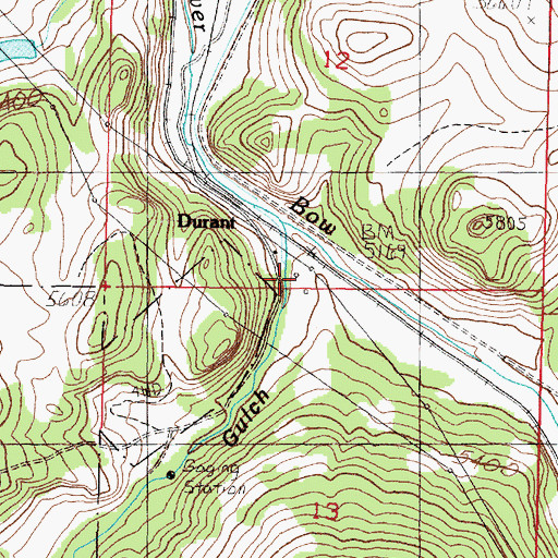 Topographic Map of German Gulch, MT
