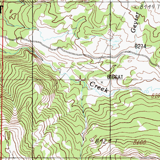Topographic Map of Geyser Creek, MT