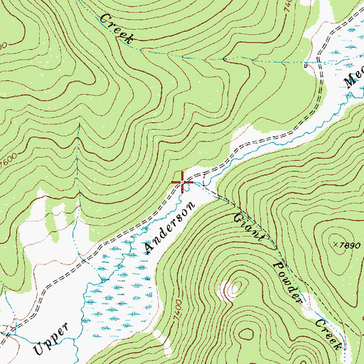 Topographic Map of Giant Powder Creek, MT