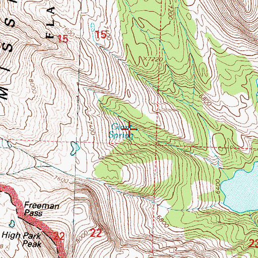 Topographic Map of Giant Spring, MT