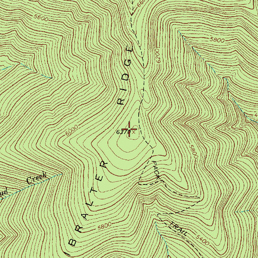 Topographic Map of Gibralter Ridge, MT