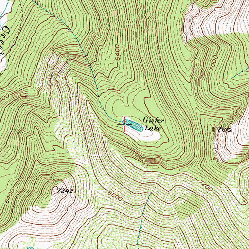 Topographic Map of Giefer Lake, MT