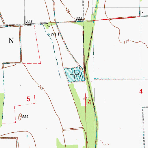 Topographic Map of Snake Slough, AR