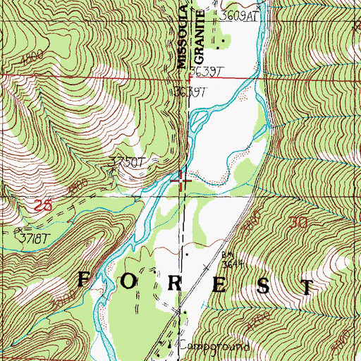 Topographic Map of Gilbert Creek, MT