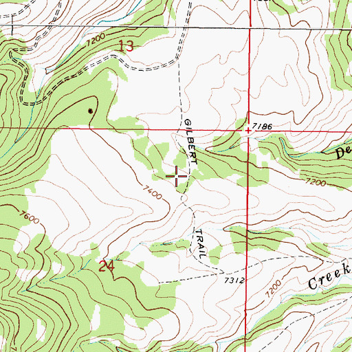 Topographic Map of Gilbert Trail, MT