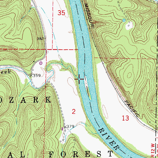 Topographic Map of Sneeds Creek, AR