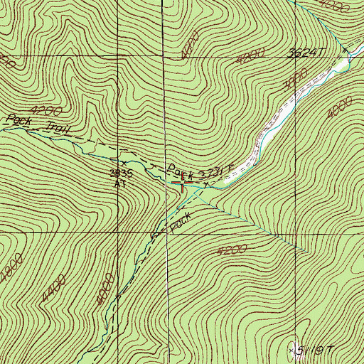 Topographic Map of Gilt Edge Creek, MT