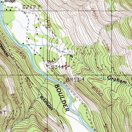 Topographic Map of Gish Mine, MT