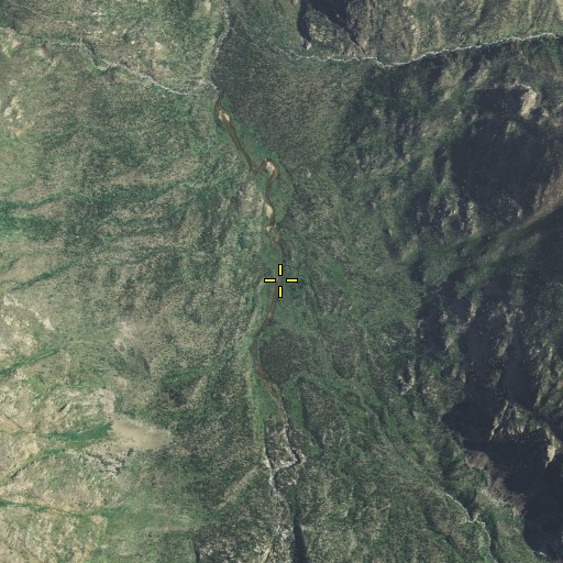 Aerial/Satellite Image of Glacier Creek, MT