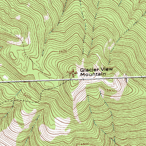 Topographic Map of Glacier View Mountain, MT