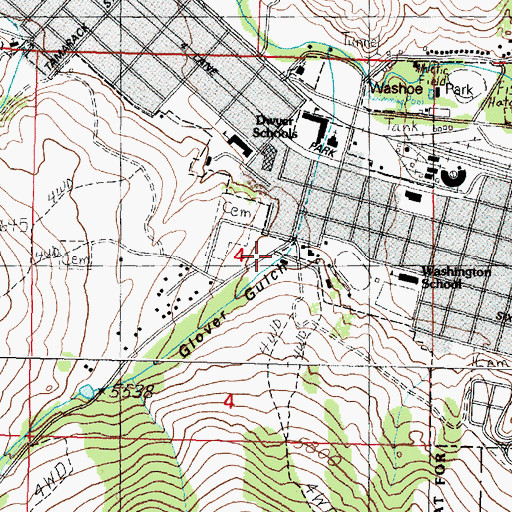 Topographic Map of Glover Gulch, MT