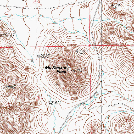 Topographic Map of McKenzie Peak, AZ