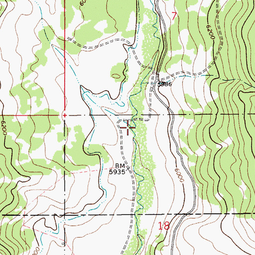 Topographic Map of Goat Creek, MT