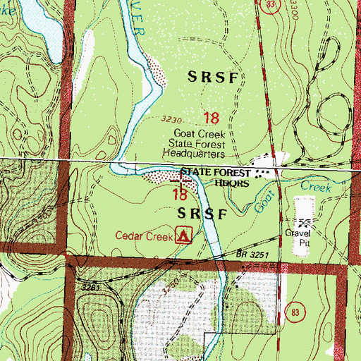 Topographic Map of Goat Creek, MT