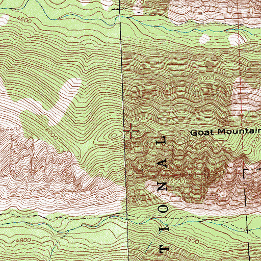 Topographic Map of Goat Mountain, MT