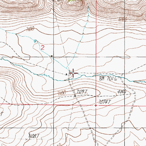 Topographic Map of Goble Ranch, MT