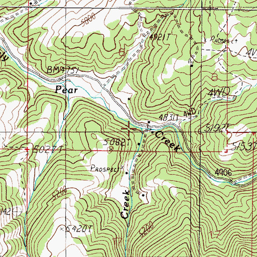 Topographic Map of Golconda Creek, MT
