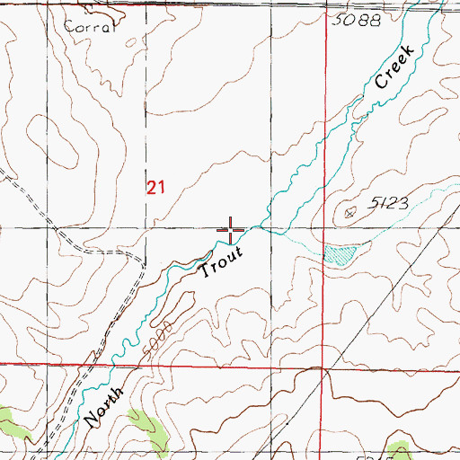 Topographic Map of Gold Canyon Creek, MT
