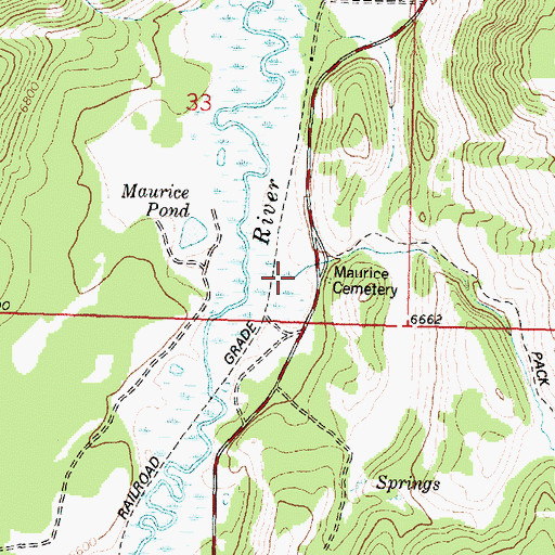 Topographic Map of Gold Creek, MT