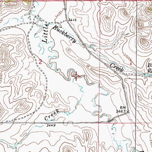 Topographic Map of Gold Creek, MT