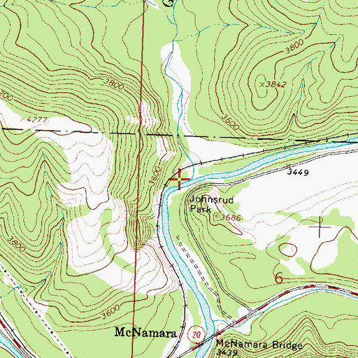Topographic Map of Gold Creek, MT