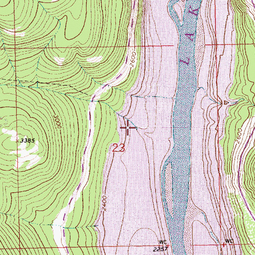 Topographic Map of Gold Creek, MT